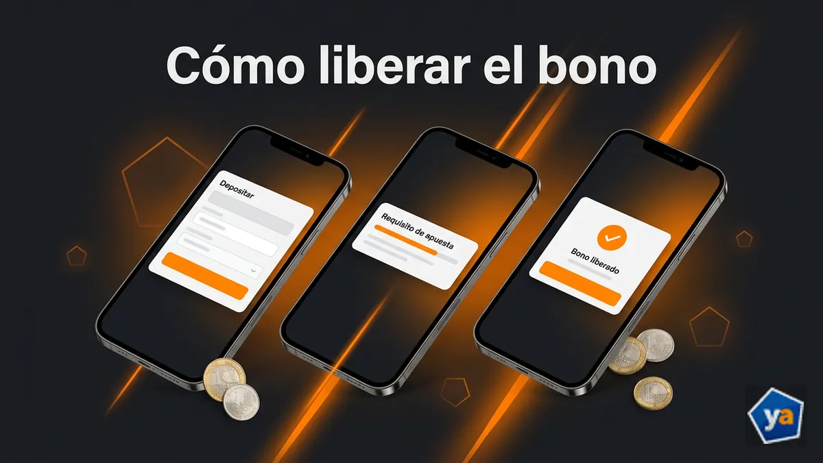 Pasos en el celular para liberar el bono deportivo de Yajuego con apuesta mínima y plazo