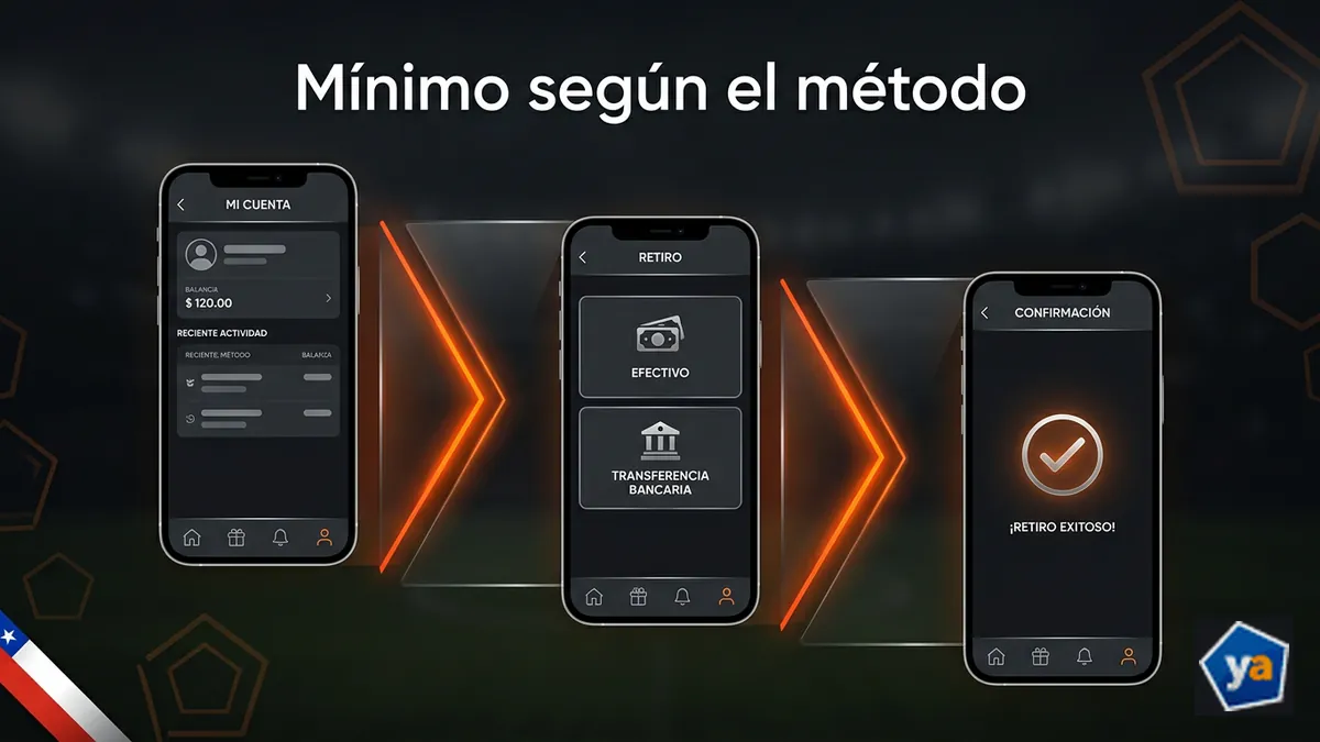 Pasos y monto mínimo para retirar en Yajuego según efectivo o transferencia bancaria